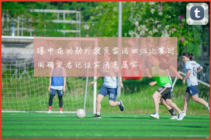 曝申花功勋外援莫雷诺回归比赛时间确定名记证实消息属实